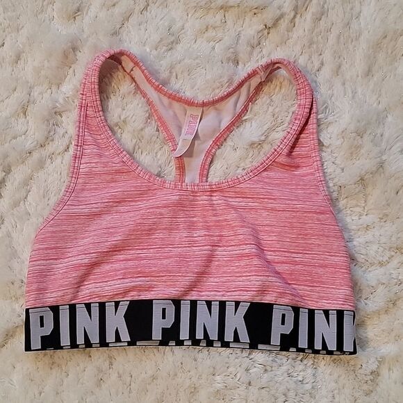 VS PINK CROP LOGO SPORTS BRA, SIZE SMALL - Picture 1 of 4